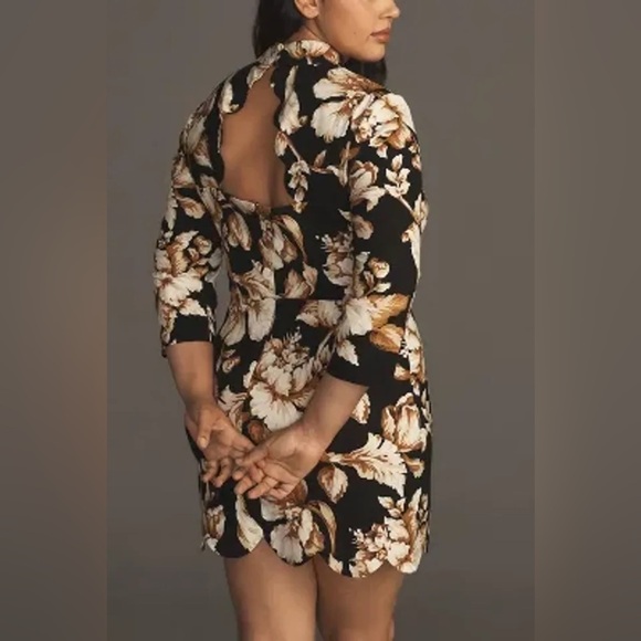 Maeve Anthropologie Mock Neck Stretch Shift Mini Dress Size 14 NWOT - Picture 4 of 9